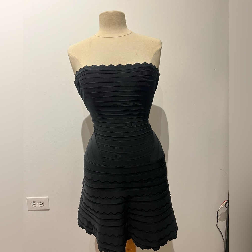 Black Mini Herve Leger Dress Size Small